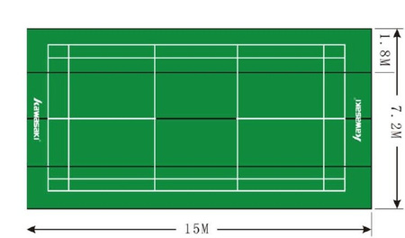 Kort do badmintona Kawasaki Crystal KPS 4.5
