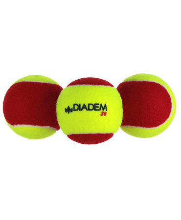 Piłki tenisowe DIADEM Stage 3 Czerwone (3pak)